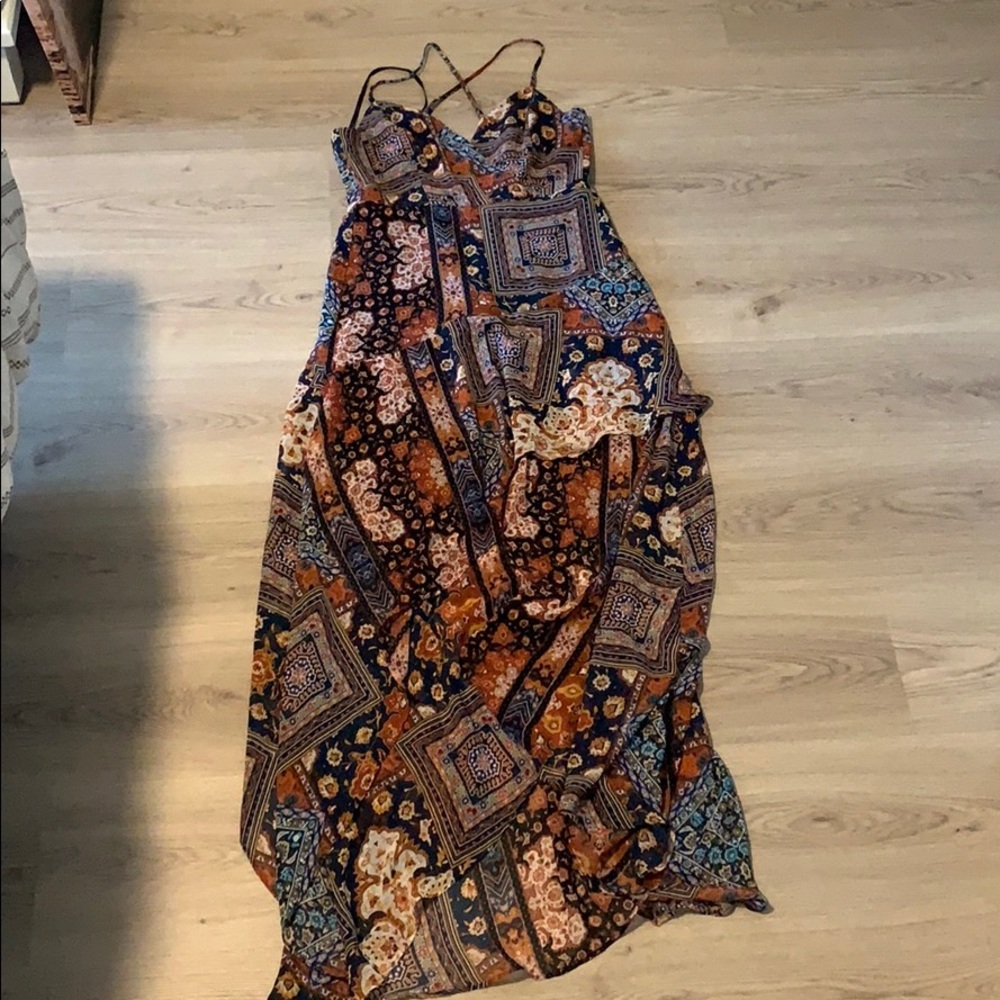 High/low BCBG patterned dress